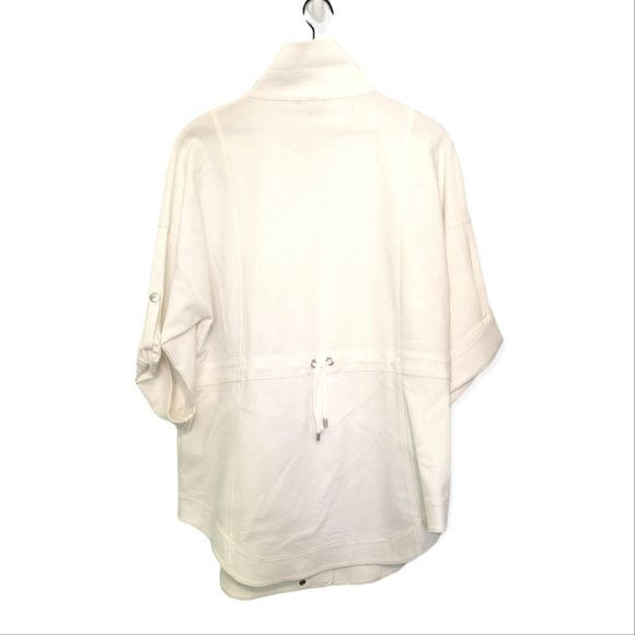 Misook White Lightweight Minimalist Jacket Size Medium - Picture 2 of 8
